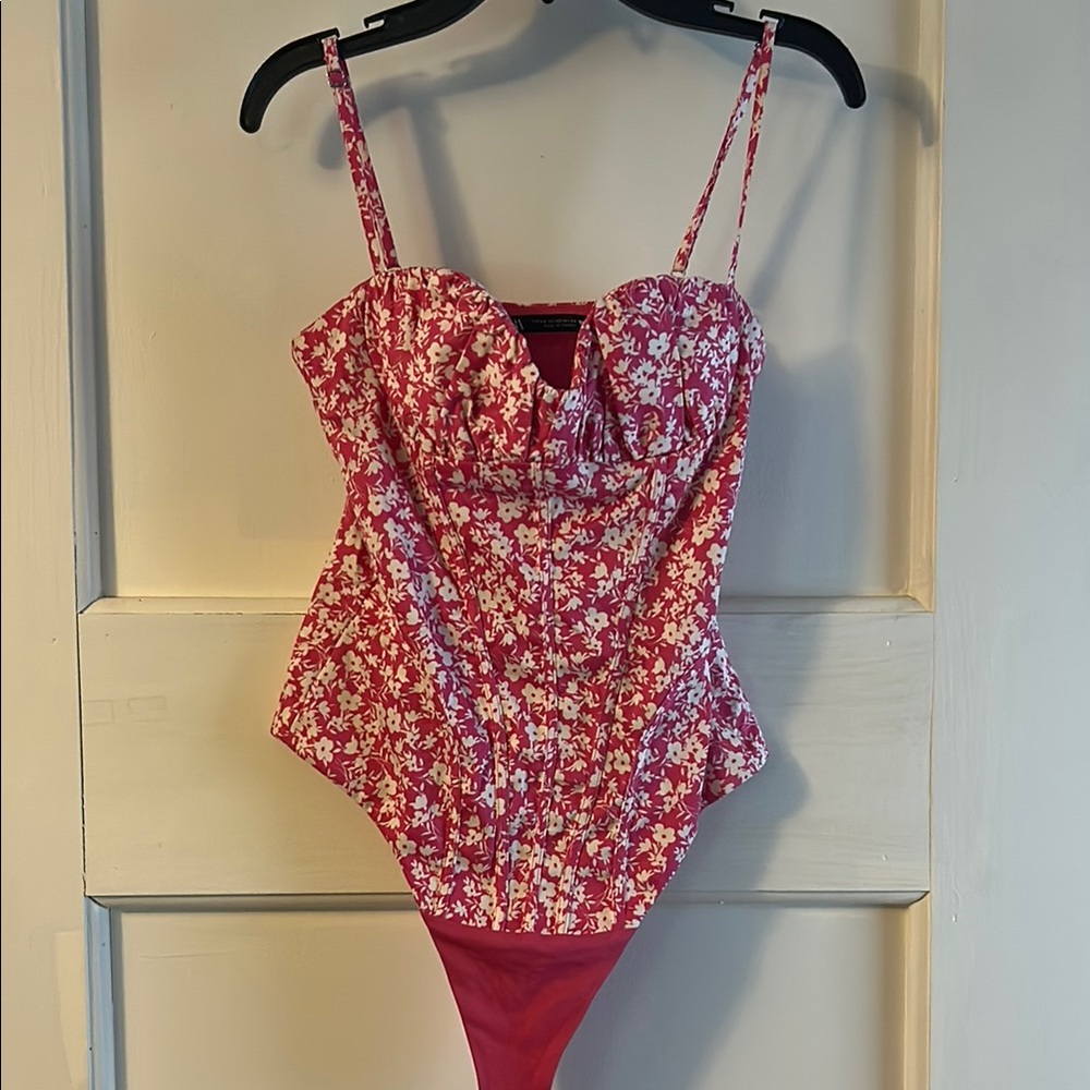 Zara Pink Floral Bodysuit